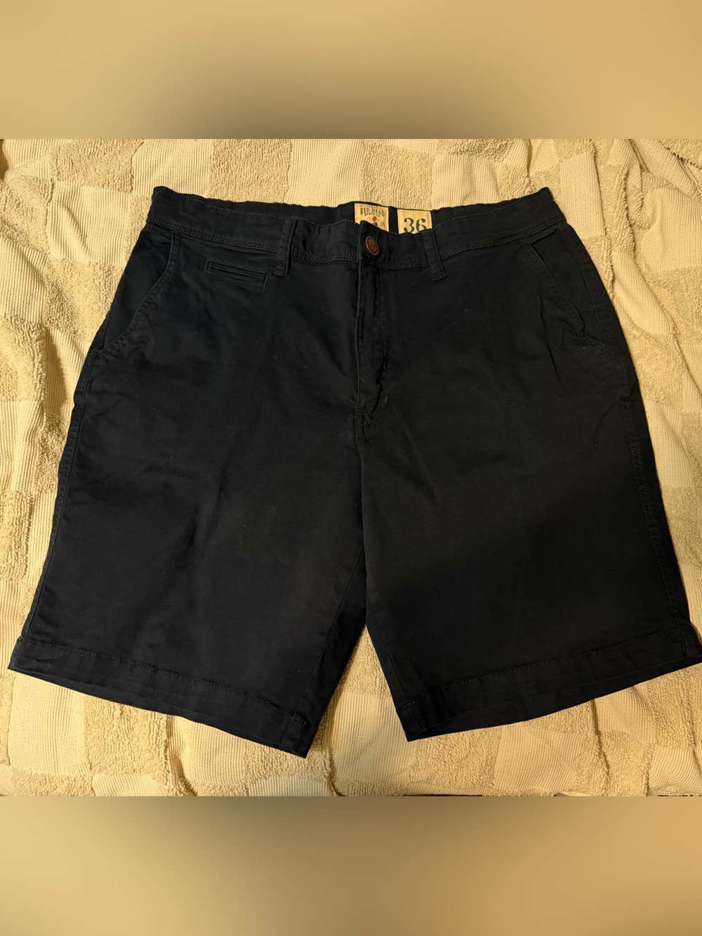 RedHead Men's Black Flat Front Chino Shorts